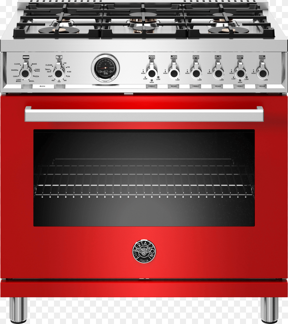 Bertazzoni Gas Range Red, Device, Appliance, Electrical Device, Oven Png