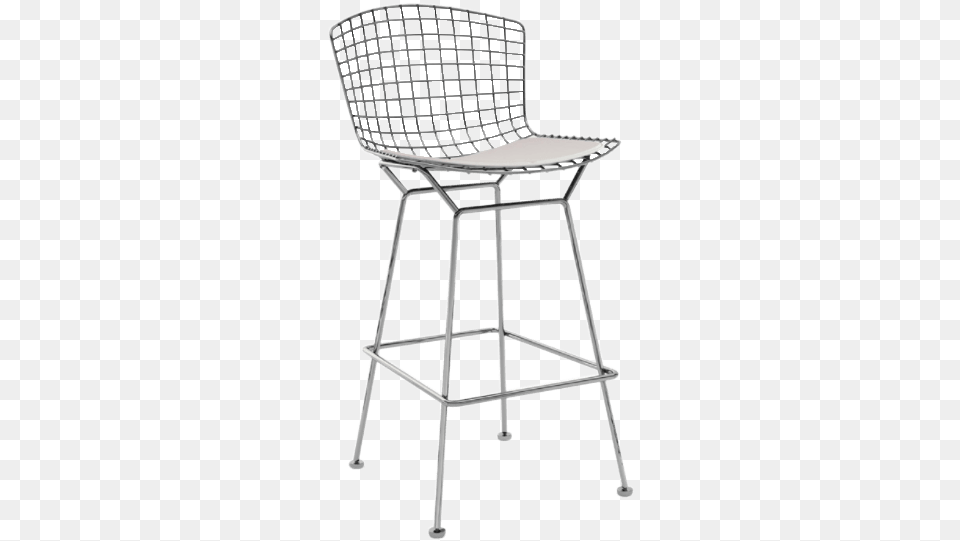 Bertoia Barstool Knoll Bertoia Barstool With Seat Pad Lime, Furniture, Chair, Bar Stool Png