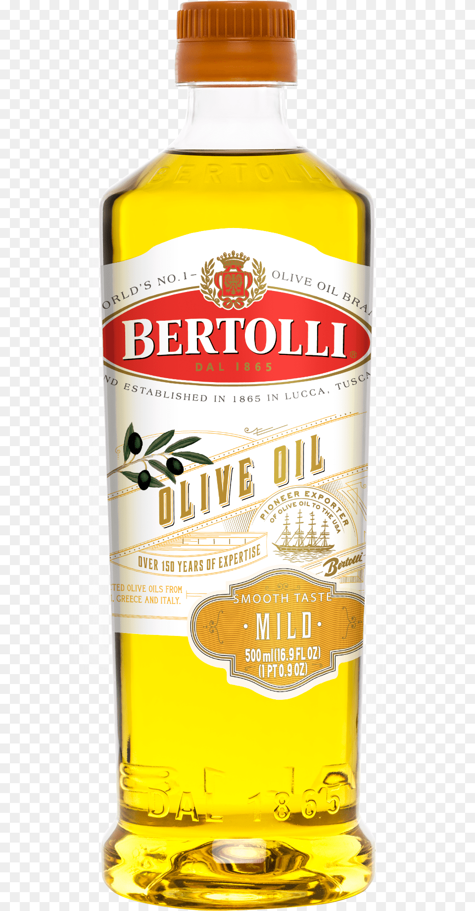 Bertolli Mild Olive Oil, Food, Ketchup, Alcohol, Beer Free Png Download