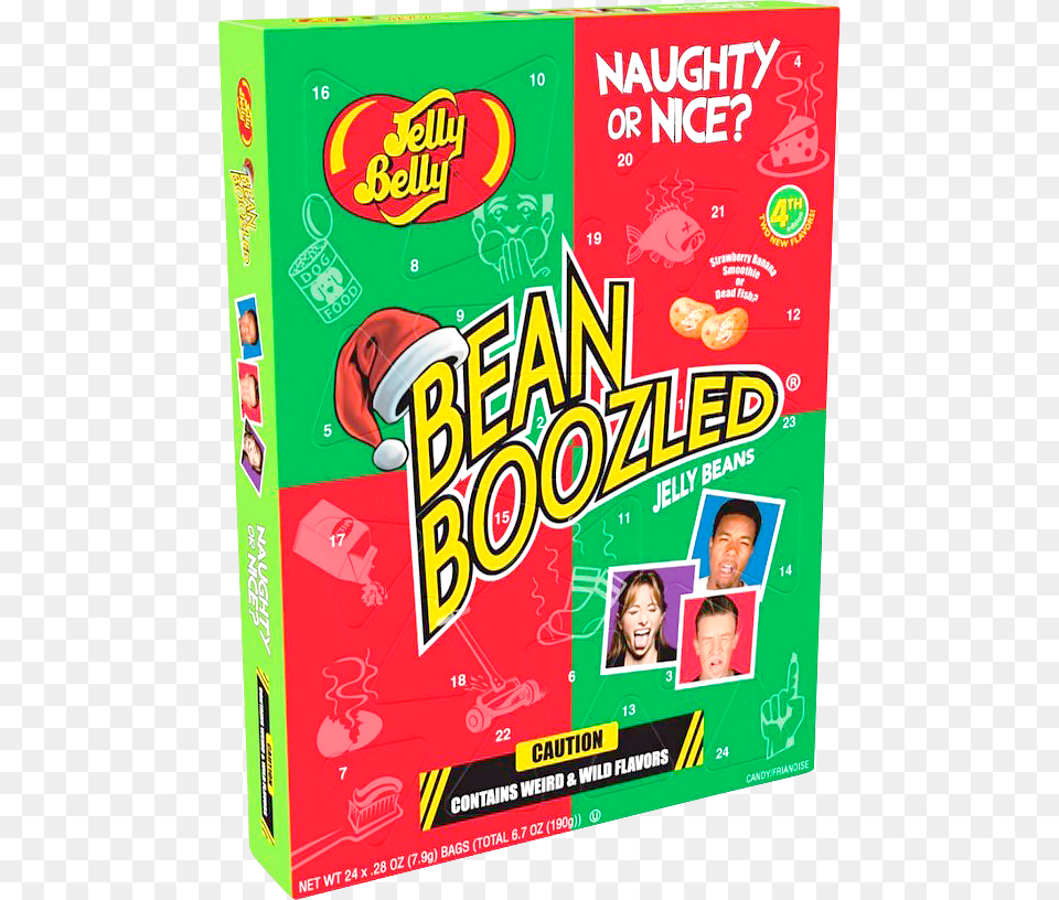 Beskrivelse Jelly Belly Bean Boozled Advent Calendar, Adult, Poster, Person, Woman Free Png