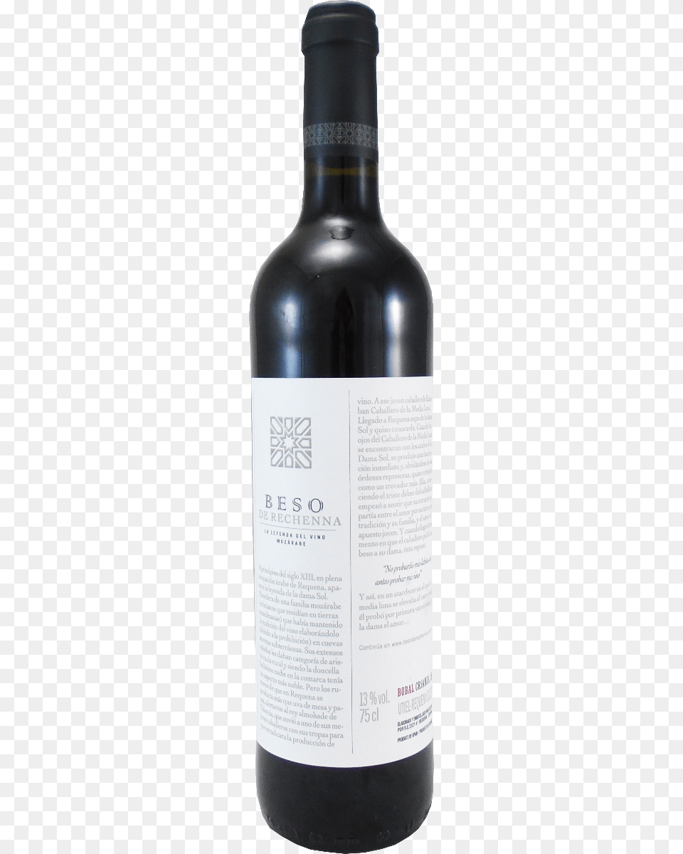 Beso De Rechenna Bobal Crianza Glass Bottle, Alcohol, Beverage, Beer, Liquor Png Image