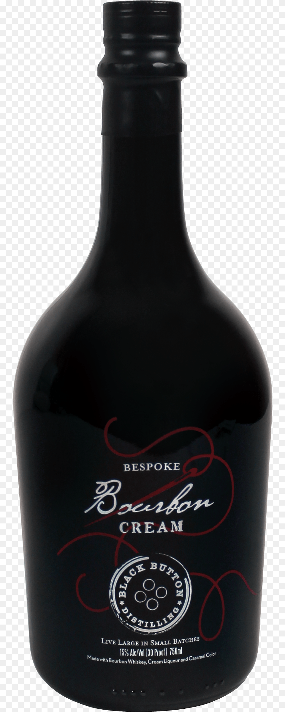 Bespoke Bourbon Cream By Black Button Distilling Cream Liqueur Black Bottle, Alcohol, Beverage, Liquor, Beer Png