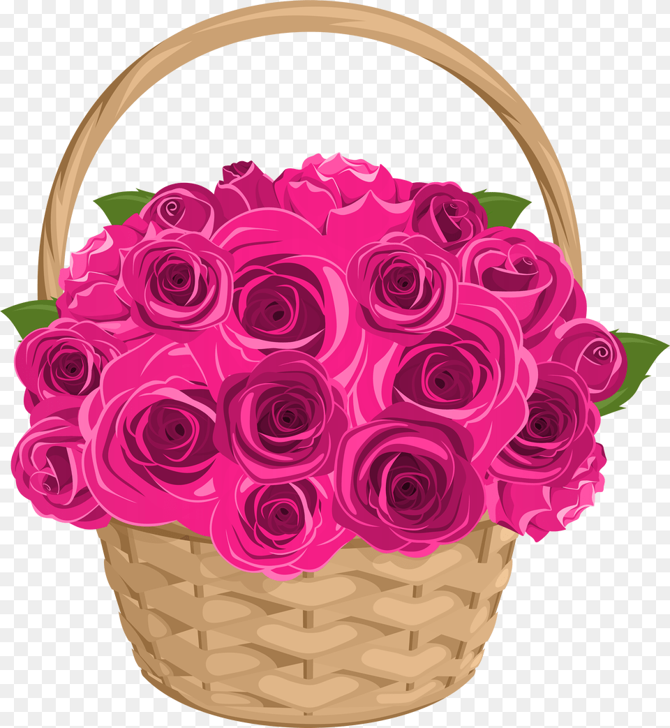Best 47 Basket Background Basket Of Roses, Flower, Flower Arrangement, Flower Bouquet, Plant Free Png