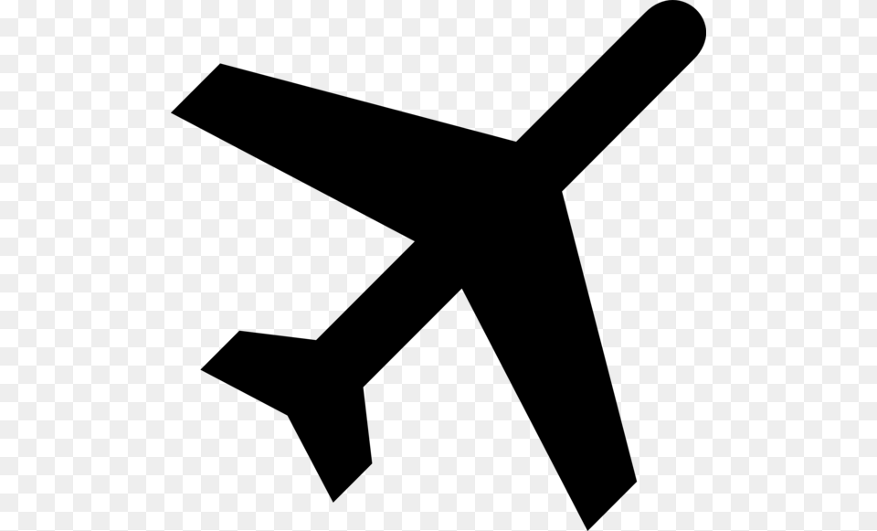 Best Airplane Clipart Black And White, Gray Free Transparent Png