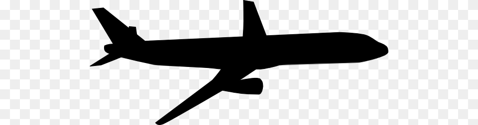 Best Airplane Clipart Black And White, Aircraft, Airliner, Transportation, Vehicle Free Png