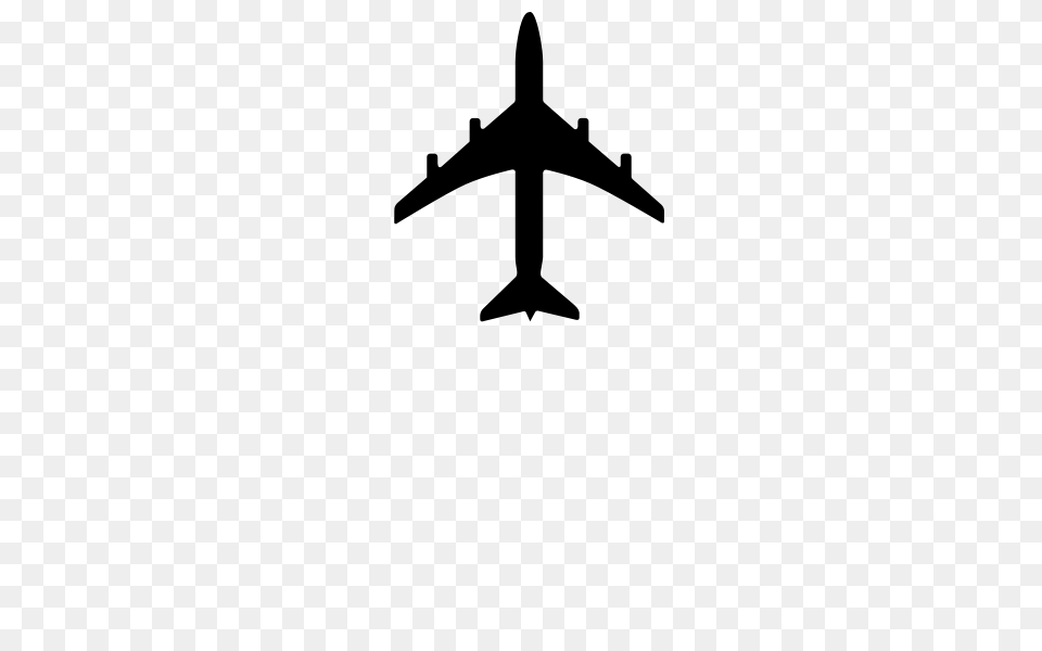 Best Airplane Clipart Black And White, Gray Free Png