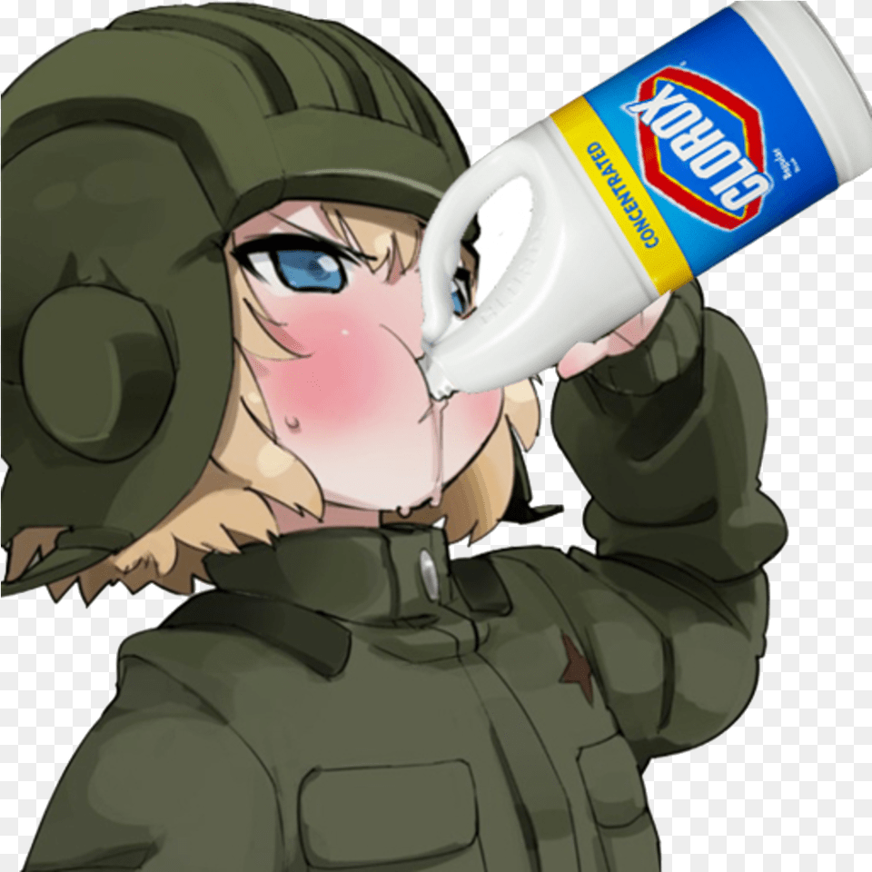 Best Anime Girl Drinking Bleach Sticker Katyusha Girls Und Panzer Vodka, Adult, Female, Person, Woman Png