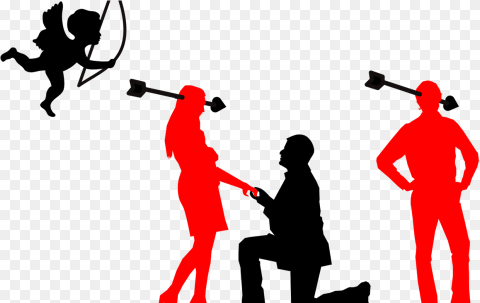 Best April Fools Pranks Of Silhouette Man And Woman, Adult, Female, Male, Person Free Png