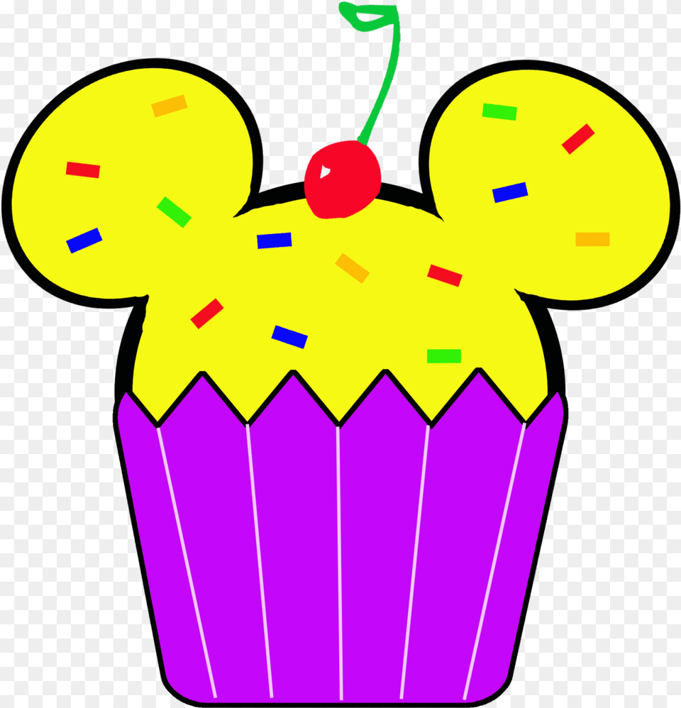 Best Birthday Cupcake Clipart Clipartioncom Minnie Mouse Birthday Girl, Cake, Cream, Dessert, Food Free Png Download