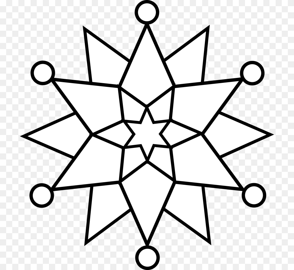 Best Black And White Snowflake, Nature, Outdoors, Symbol, Star Symbol Free Png Download