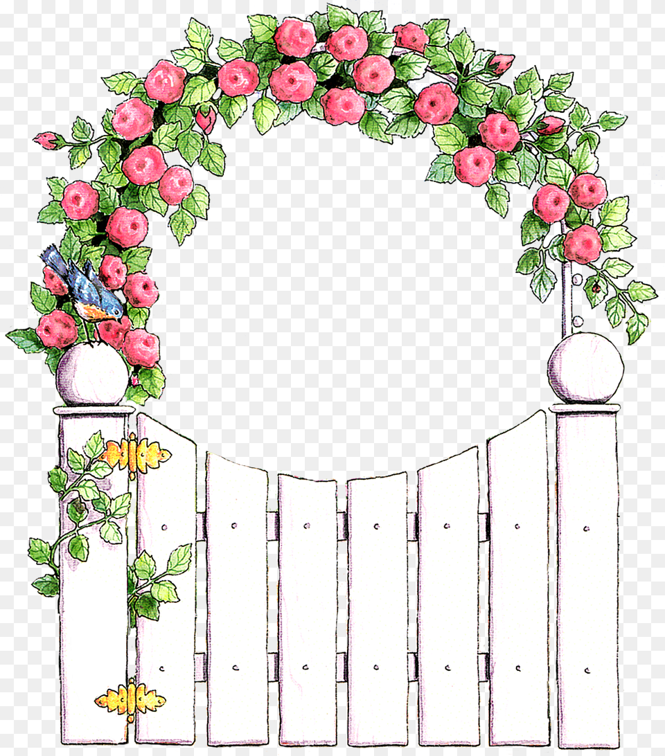 Best Border Flower Design, Fence, Arch, Architecture Free Png