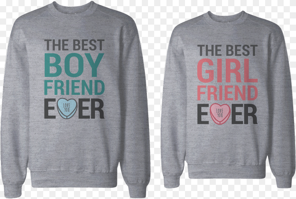 Best Boyfriend And Girlfriend Ever Sweatshirts Matching Best Friend Hoodies Boy And Girl, Sweatshirt, Clothing, Hoodie, Knitwear Free Png Download