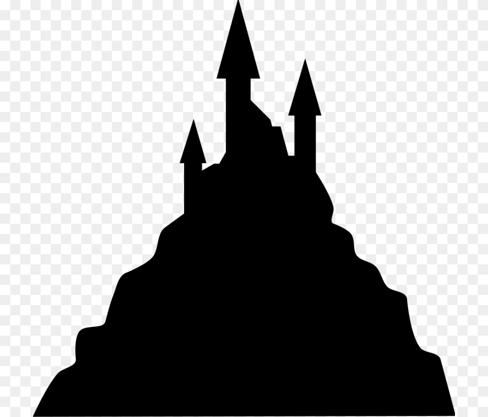 Best Castle Silhouette, Gray Png