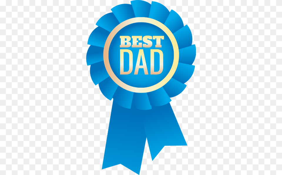 Best Dad Badge Wall Sticker County Fair Blue Ribbon, Logo, Advertisement, Animal, Fish Free Png Download