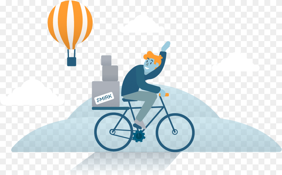 Best Digital Marketing Agency Illustration Hot Air Balloon, Person, Vehicle, Bicycle, Transportation Free Png Download