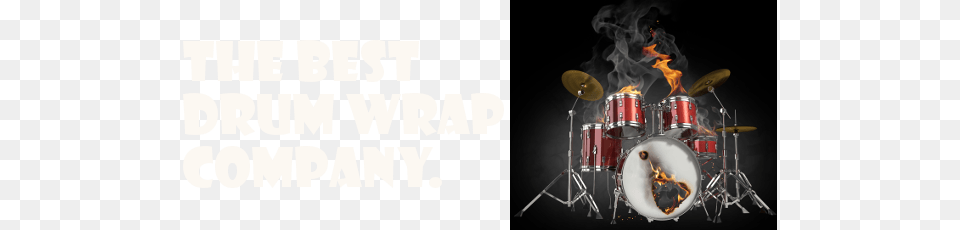Best Drum Wrap Company Drum Kit On Fire, Musical Instrument, Percussion, Performer, Person Png