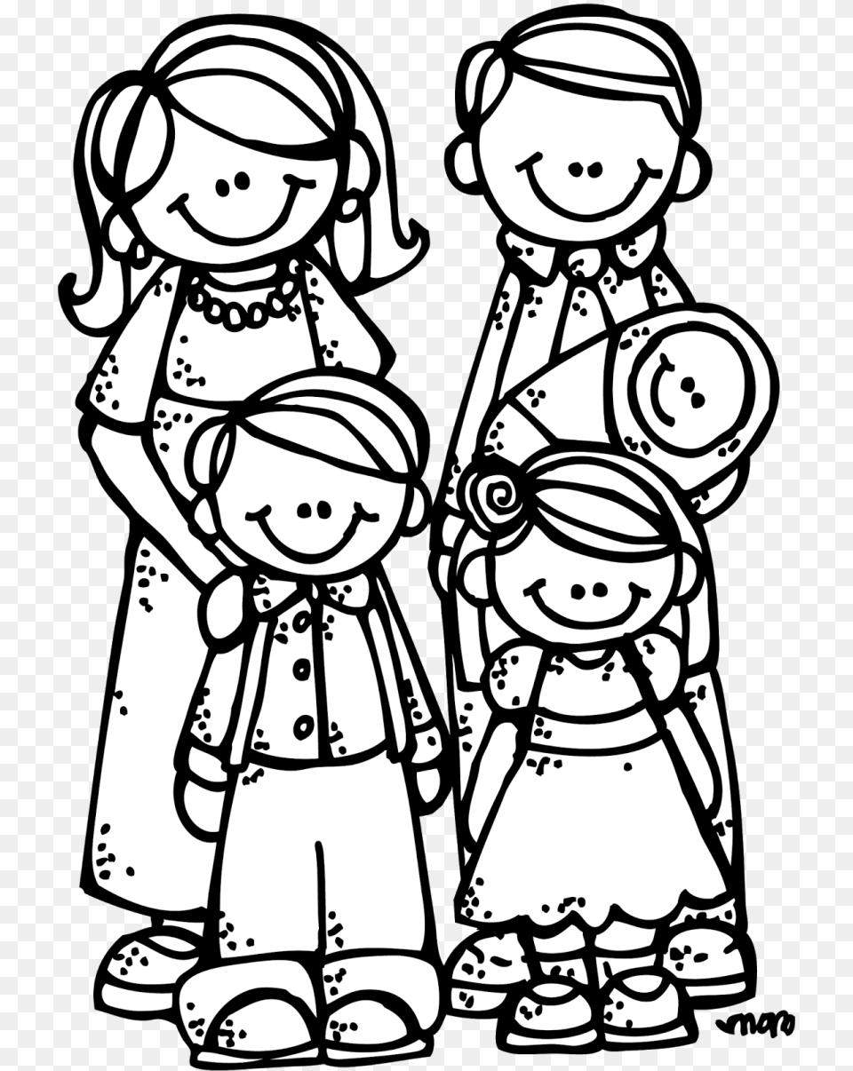 Best Family Clipart Black And White, Publication, Book, Comics, Person Free Png
