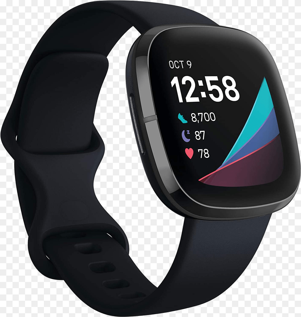 Best Fitbit For Men 2021 Imore Fitbit Sense Carbon Graphite, Arm, Body Part, Person, Wristwatch Png Image