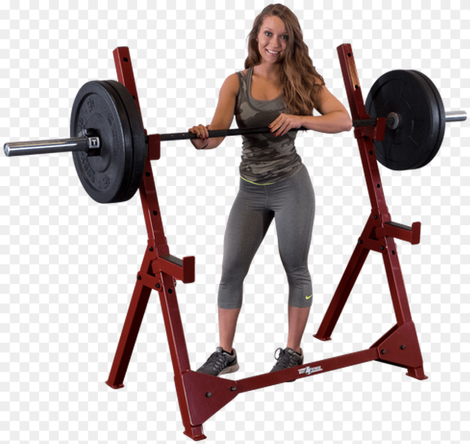 Best Fitness Bfpr10 Squat Stand Best Fitness Olympic Press Stand, Adult, Woman, Female, Person Png Image