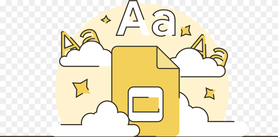 Best Fonts To Use In Your Next Google Slides Presentation Aesthetic Google Slides Logo, Bulldozer, Machine, Symbol, Text Png Image