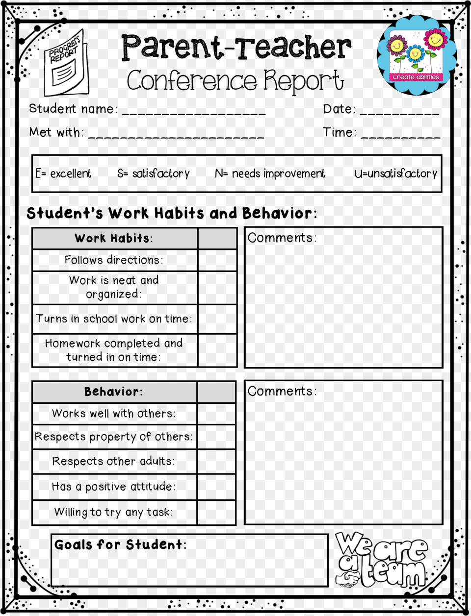 Best Formatos Printables Parent Teacher Conference Papers, Text, Game, Super Mario Free Transparent Png