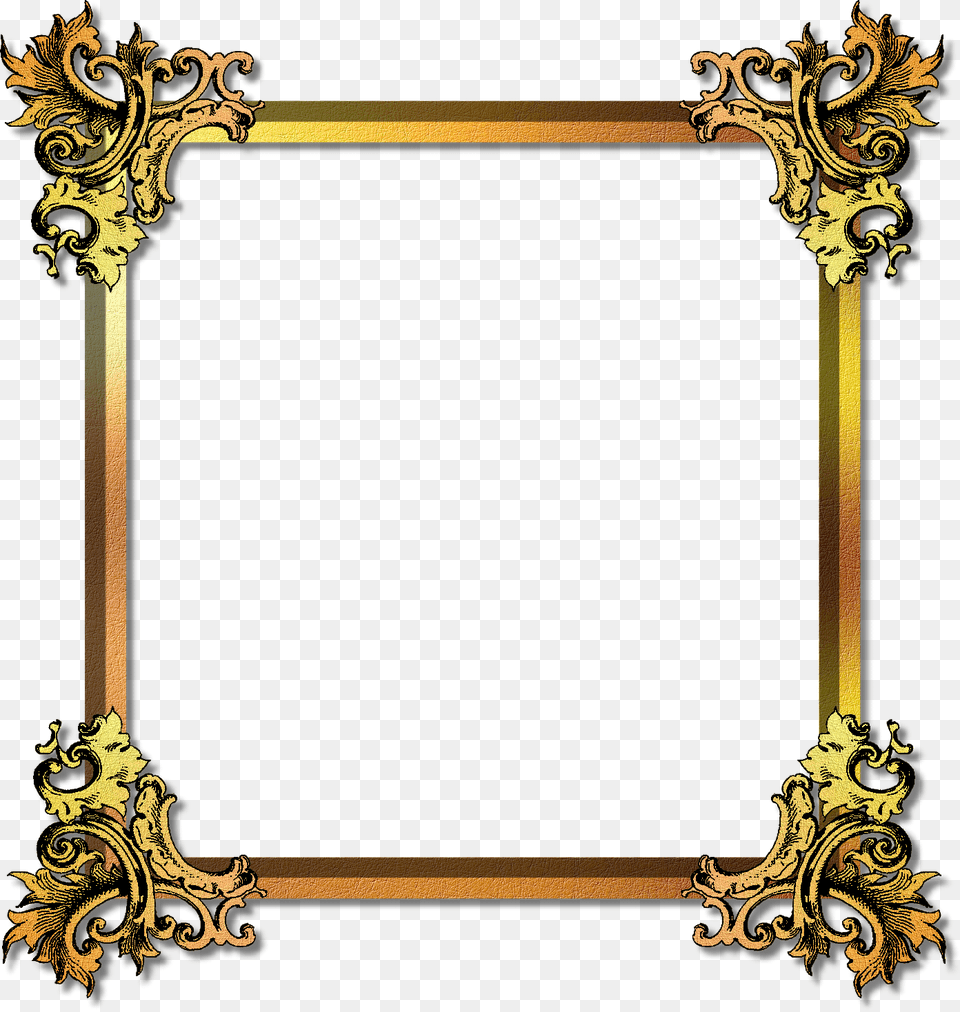Best Frame Gold Mirror Png Image