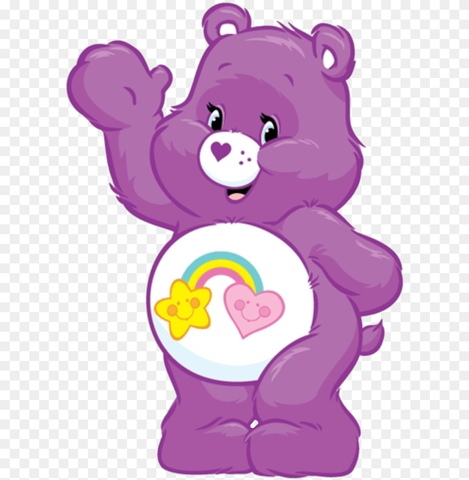 Best Friend Bear Share Care Bear, Purple, Toy Png Image