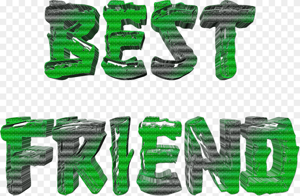 Best Friend Stylized Lettering Clipart, Green, Recycling Symbol, Symbol, Text Free Transparent Png