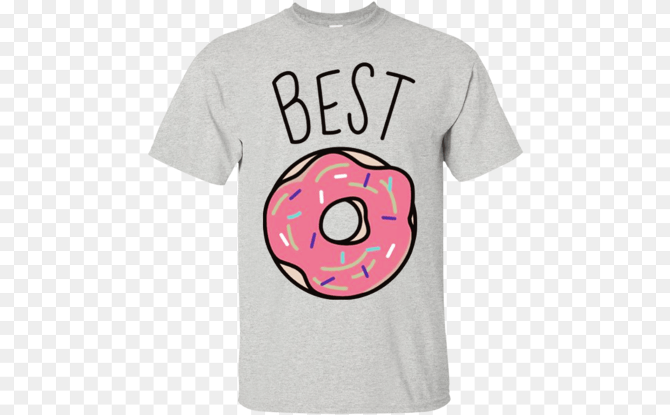Best Friends Coffee And Donut Best Friends T Shirts Donut Amp Coffee, T-shirt, Clothing, Sweets, Food Png Image