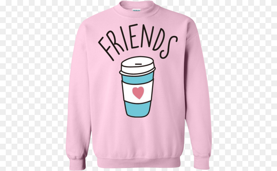 Best Friends Coffee And Donut Only For Besties Stranger Things Adidas Sweatshirt Pink, Sweater, Sleeve, Long Sleeve, Knitwear Png