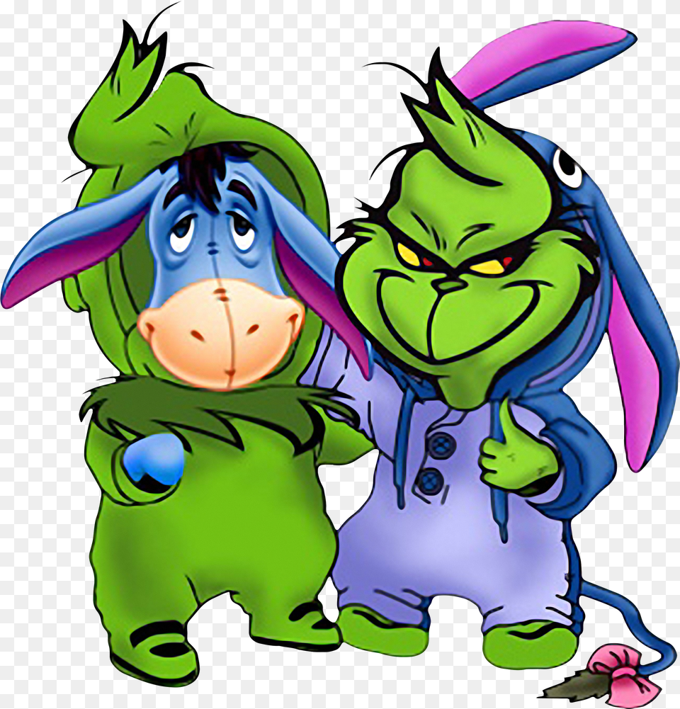 Best Friends Eeyore And Grinch Shirt Sweater Hoodie Winnie The Pooh Life Size Stand Up Free Png