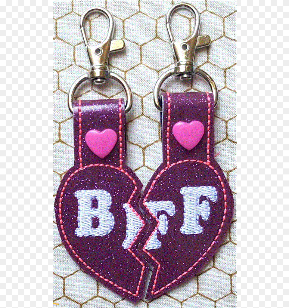 Best Friends Forever Embroidered Key Fob Cross Stitch, Accessories, Earring, Jewelry, Applique Free Transparent Png