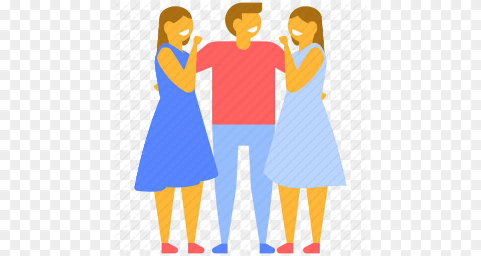 Best Friends Girls And Boy Group Friends People Siblings, Clothing, Dress, Person, Man Png Image