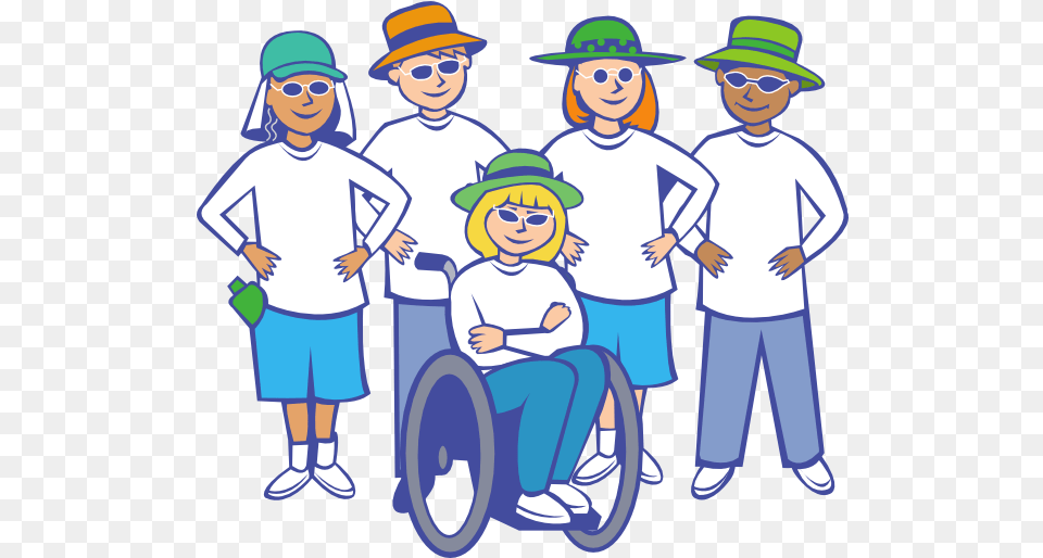 Best Group Of People Clipart Clipartioncom Person With Disability Clipart, Furniture, Boy, Chair, Child Free Png Download