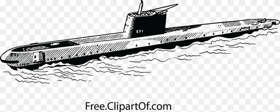Best Hd Navy Clip Submarine Black And White, Transportation, Vehicle Free Png