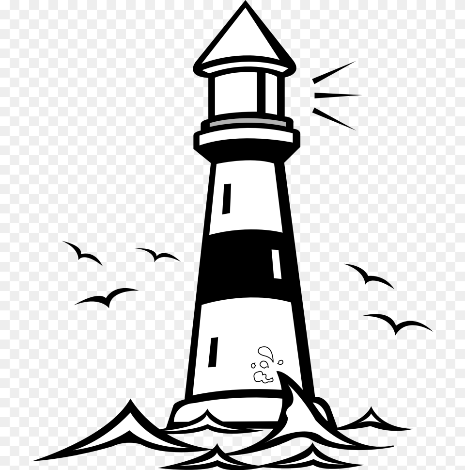 Best Lighthouse Clipart, Stencil, Architecture, Building, Tower Png Image