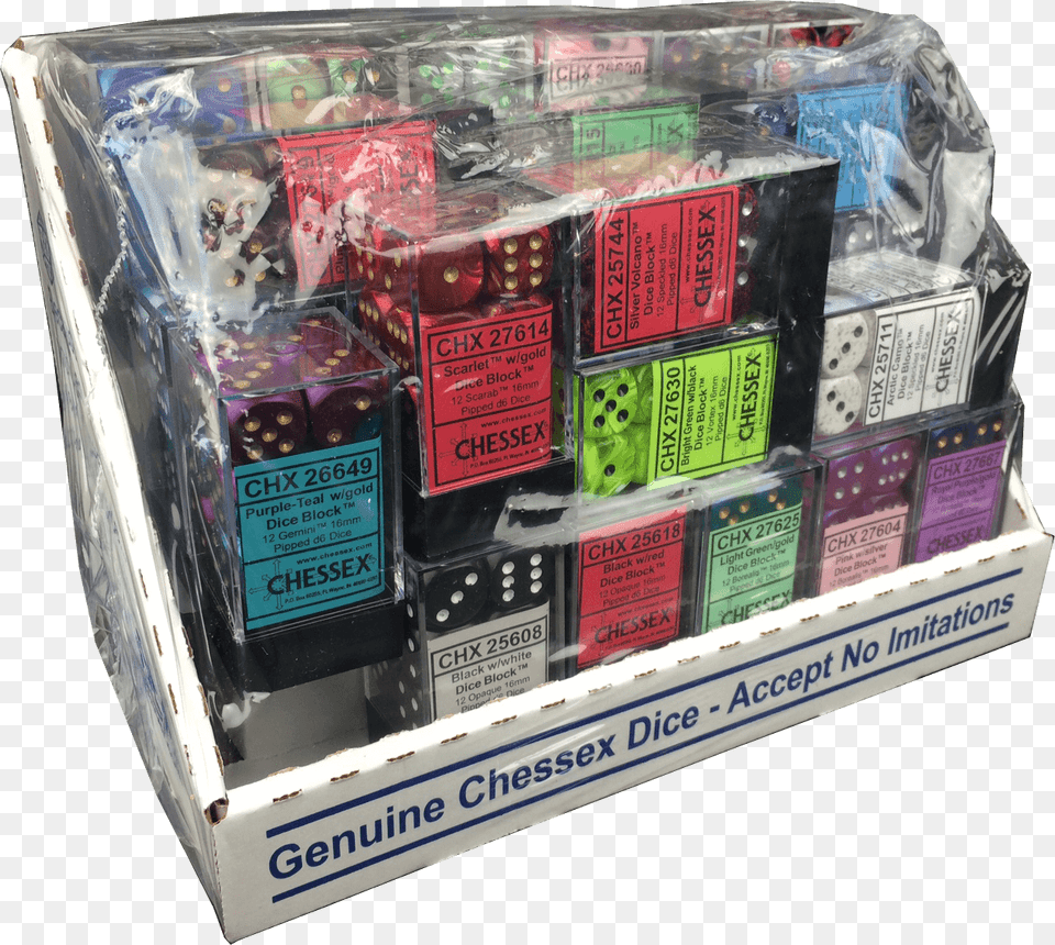 Best Of Chessex 16mm D6 Block Sampler Display Novel, Computer Hardware, Electronics, Hardware Free Png