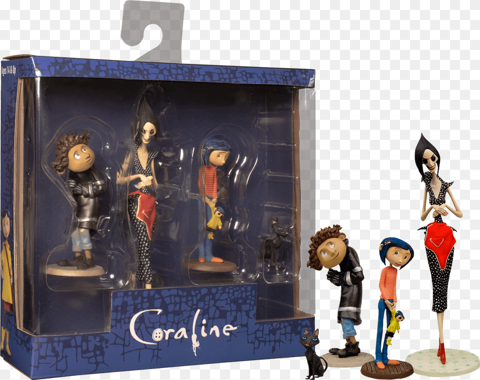 Best Of Coraline 4 Pvc Figure 4 Pack Coraline Other Mother Figure, Adult, Person, Figurine, Female Png Image