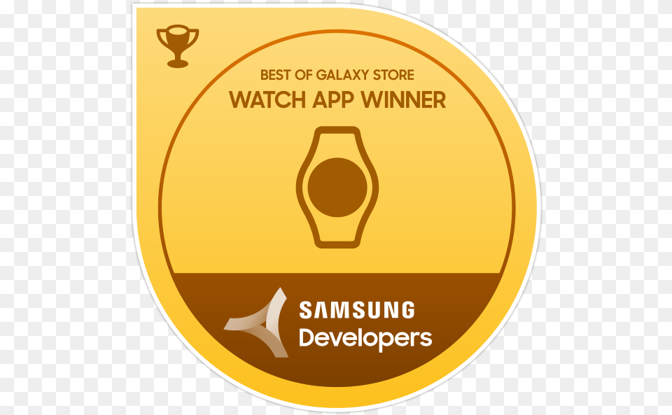Best Of Samsung Galaxy Store Watch App Winner, Gold, Disk Free Png