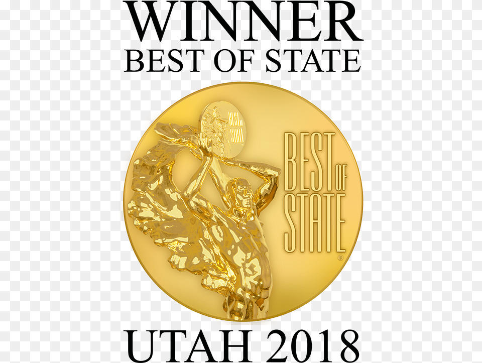 Best Of State Best Of State Utah, Gold, Gold Medal, Trophy, Disk Png