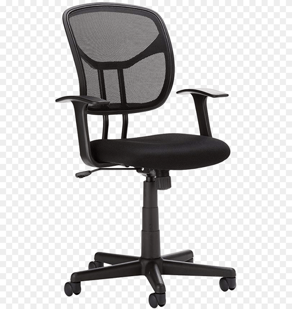 Best Office Chairs Under 200 In Amazonbasics Mid Back Black Mesh Chair, Cushion, Furniture, Home Decor Free Transparent Png