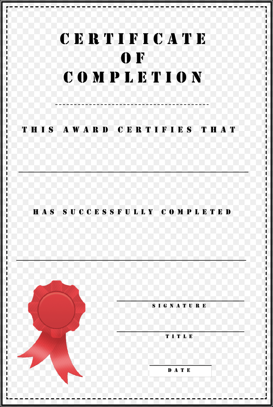 Best Photos Of Certificate Of Completion Training Completion Sample Computer Courses Certificate, Flower, Plant, Rose, Maroon Free Transparent Png
