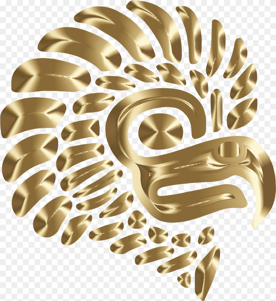 Best Prismatic Stylized Mexican Eagle Aztec Eagle Simbol, Bronze, Gold Png Image