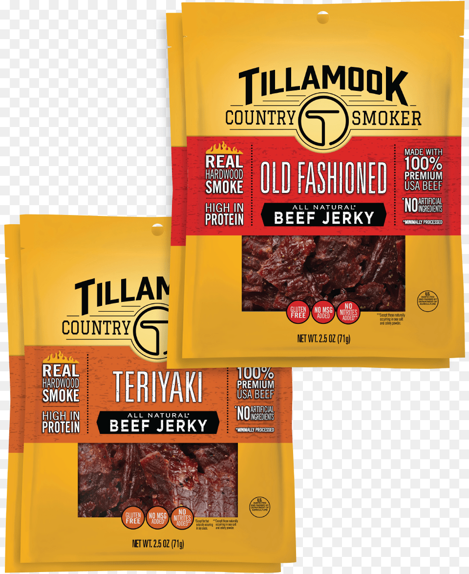 Best Seller 4 Pack Tillamook Beef Jerky Bag, Chocolate, Dessert, Food, Sweets Png