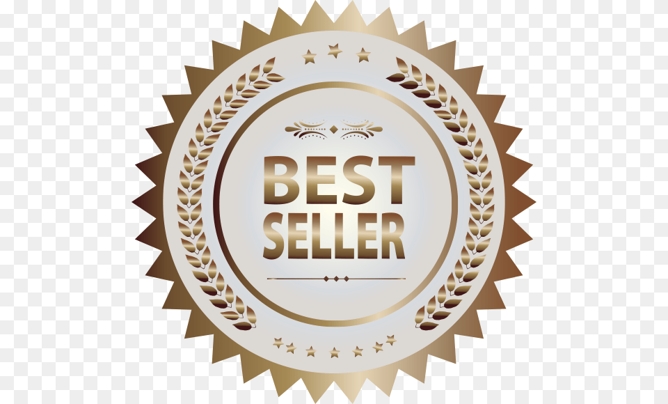 Best Seller Seal Best Seller Books Logo, Badge, Symbol, Gold, Emblem Free Transparent Png