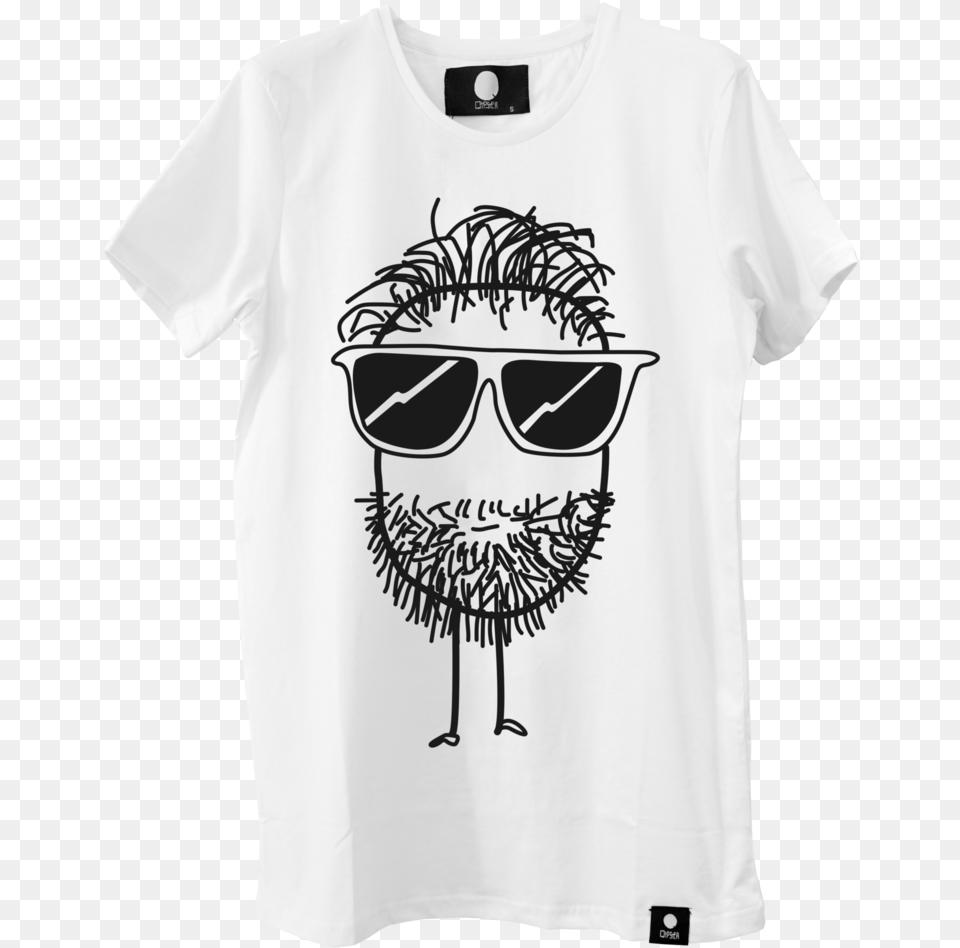 Best Selling Beard T Shirt Design By Quipster White Tee Shirt Design, Accessories, Clothing, Sunglasses, T-shirt Free Png Download