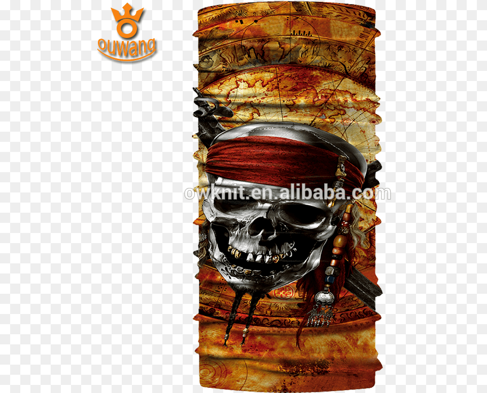Best Selling Motorcycle Biker Tubes Black Skull Face Kerchief, Poster, Advertisement, Pirate, Person Png Image