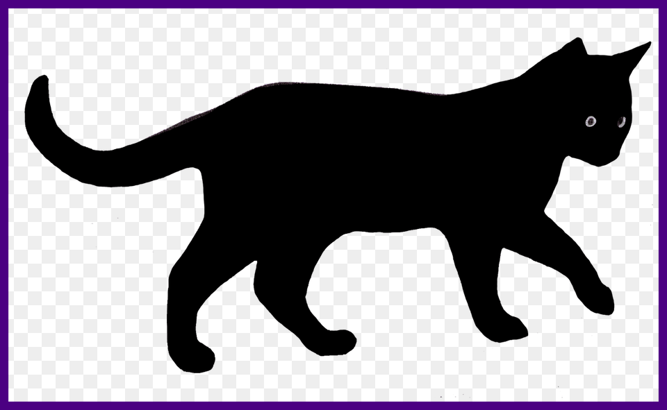 Best Silhouette Of Walking Cat Org Animal Drawing, Mammal, Pet, Panther, Wildlife Free Png Download