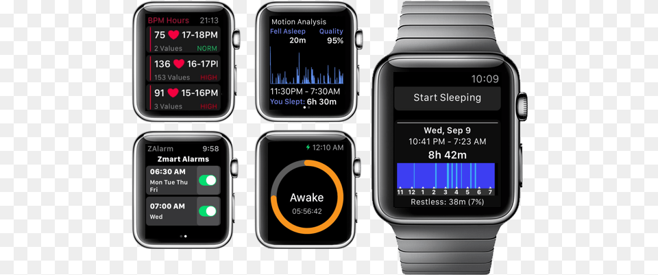 Best Sleep Tracking App For Apple Watch Apple Watch Health Apps, Wristwatch, Arm, Body Part, Person Png