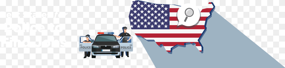 Best States For Police To Find Jobs Police Car, American Flag, Flag, Person, Transportation Png
